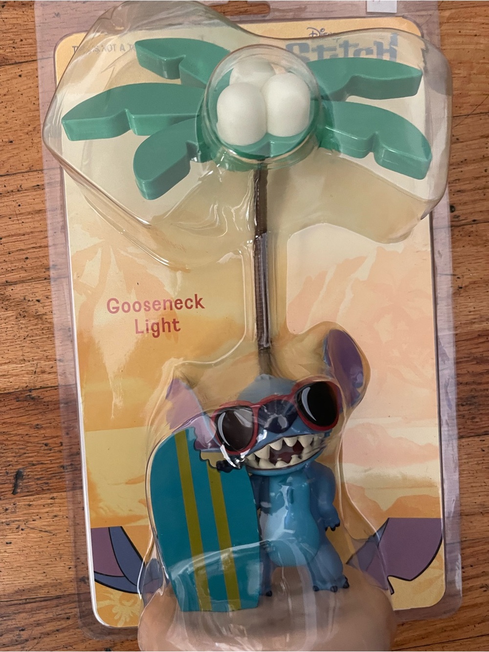 Disney Stitch Palm Tree Gooseneck Light – Teal, Blue, White